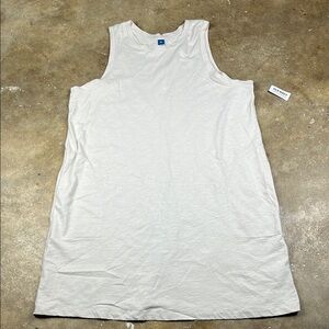 Old Navy Cream tank shirt dress NWT
Size: XL